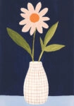 Πινακας σε καμβά DAISY IN A VASE
