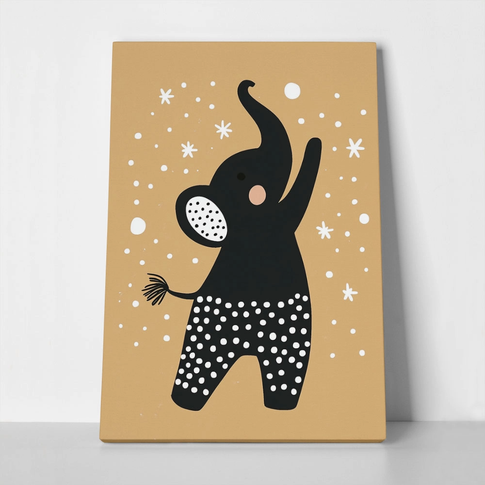 Πινακας σε καμβά DANCING ELEPHANT