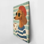 Πινακας σε καμβά DOG AND COFFEE