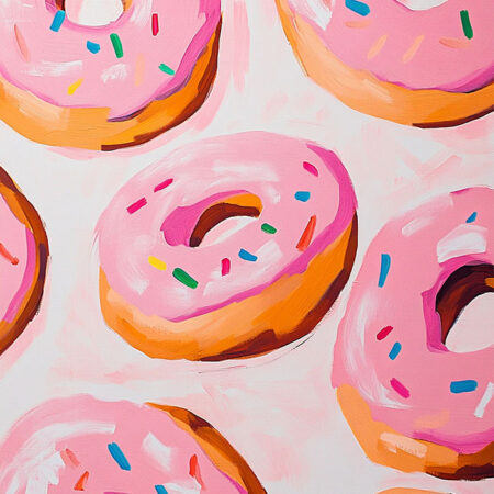 Πινακας σε καμβά DONUTS - Παιδικοι και set Sticky 5