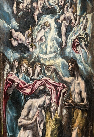 Πίνακας Πανοραμικός σε καμβά EL GRECO - BAPTISM OF CHRIST - El Greco Sticky 5