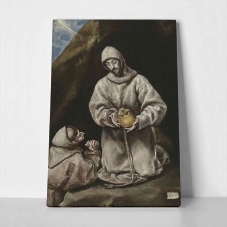 Πινακας σε καμβά EL GRECO - SAINT FRANCIS AND BROTHER LEO IN MEDITATION