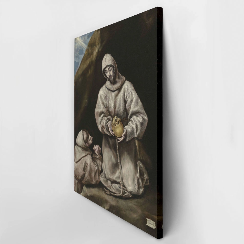 Πινακας σε καμβά EL GRECO - SAINT FRANCIS AND BROTHER LEO IN MEDITATION