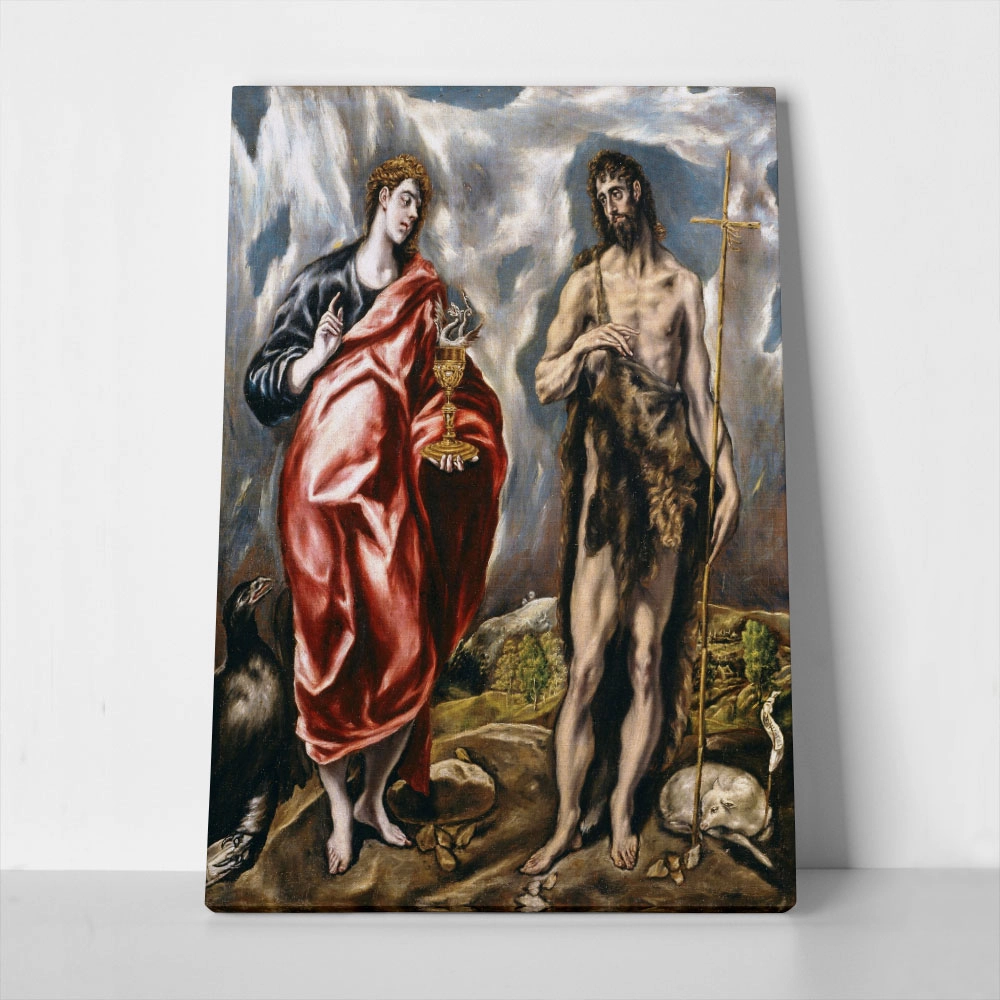 Πινακας σε καμβά EL GRECO - SAINT JOHN THE BAPTIST AND SAINT JOHN THE EVANGELIST