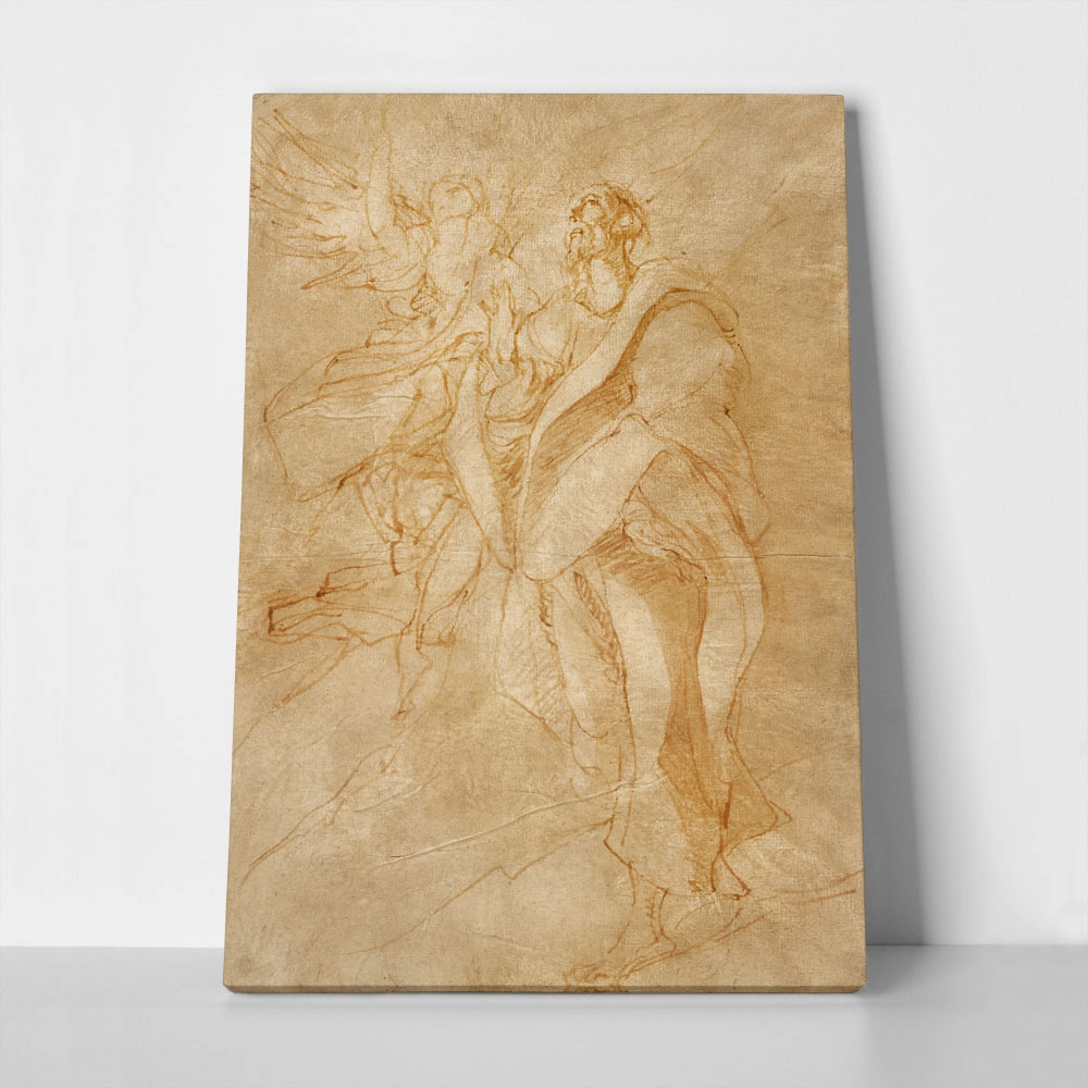 Πινακας σε καμβά EL GRECO - SAINT JOHN THE EVANGELIST AND AN ANGEL