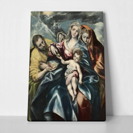 Πινακας σε καμβά EL GRECO - THE HOLY FAMILY WITH MARY MAGDALEN