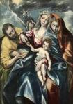 Πινακας σε καμβά EL GRECO - THE HOLY FAMILY WITH MARY MAGDALEN