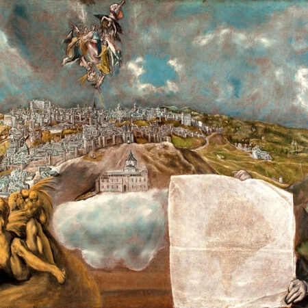 Πινακας σε καμβά EL GRECO - VIEW AND PLAN OF TOLEDO - El Greco Sticky 5