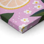 Πινακας σε καμβά FLORAL LEMONS