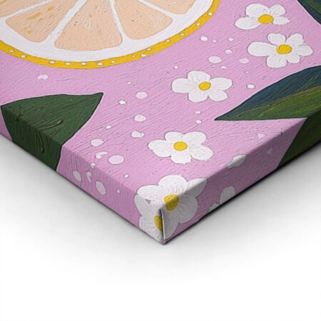 Πινακας σε καμβά FLORAL LEMONS - Παιδικοι και set Sticky 1