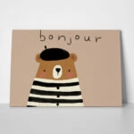 Πινακας σε καμβά FRENCH BEAR