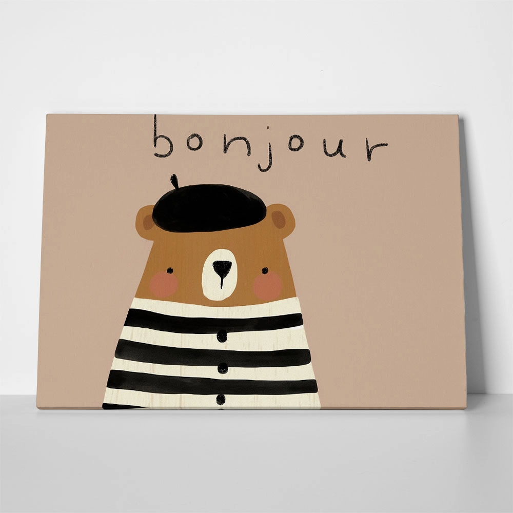 Πινακας σε καμβά FRENCH BEAR