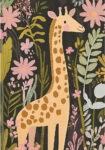 Πινακας σε καμβά GIRAFFE AMONG FLOWERS