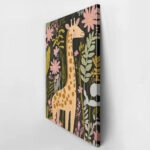 Πινακας σε καμβά GIRAFFE AMONG FLOWERS