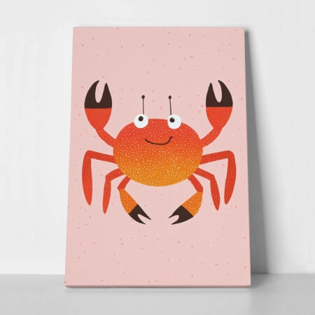 Πινακας σε καμβά HAPPY CRAB - Παιδικοι και set