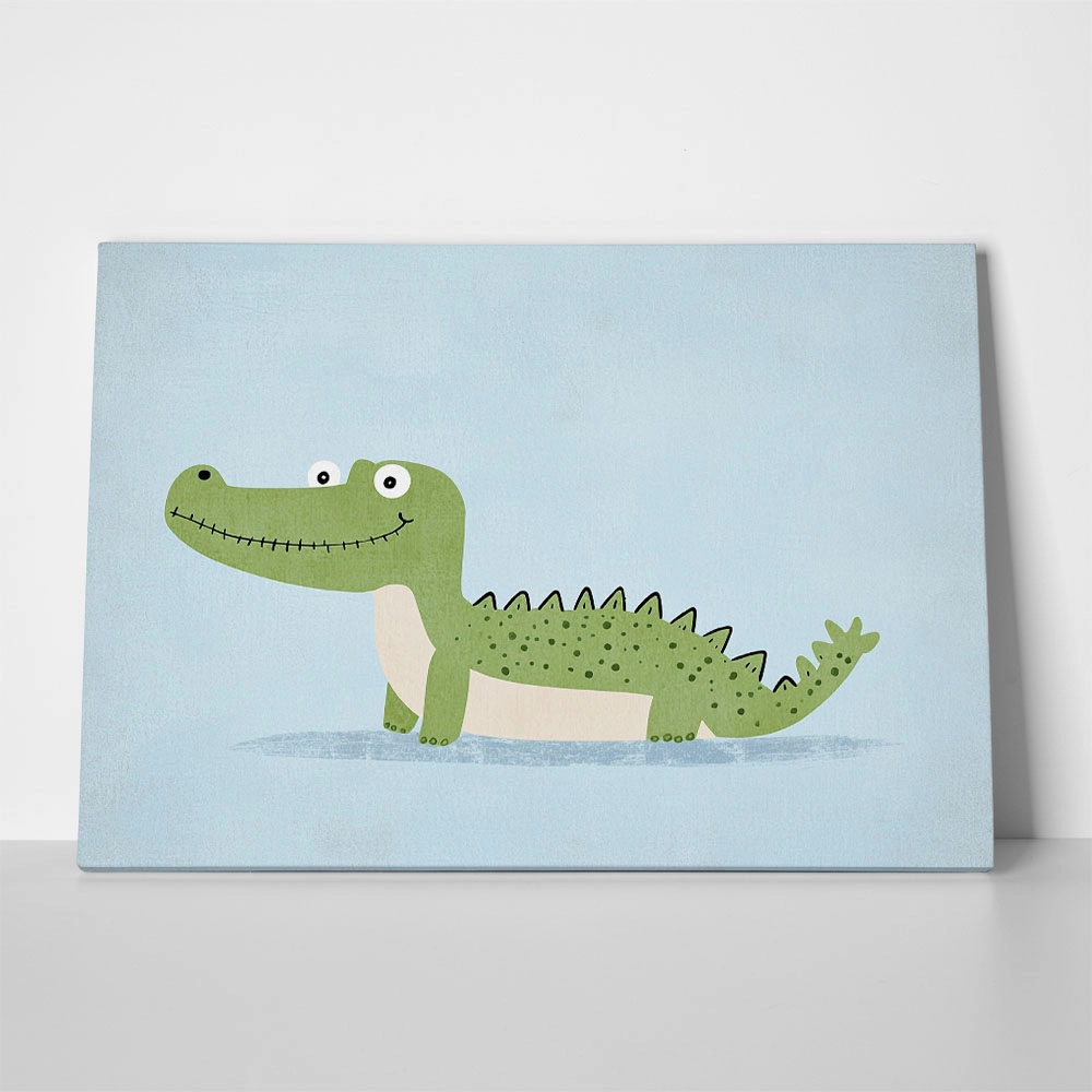 Πινακας σε καμβά HAPPY CROCODILE