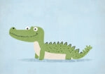 Πινακας σε καμβά HAPPY CROCODILE