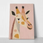 Πινακας σε καμβά HAPPY GIRAFFE