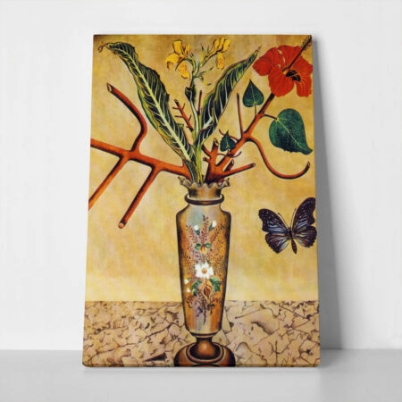 Πινακας σε καμβά JOAN MIRO - FLOWERS AND BUTTERFLY