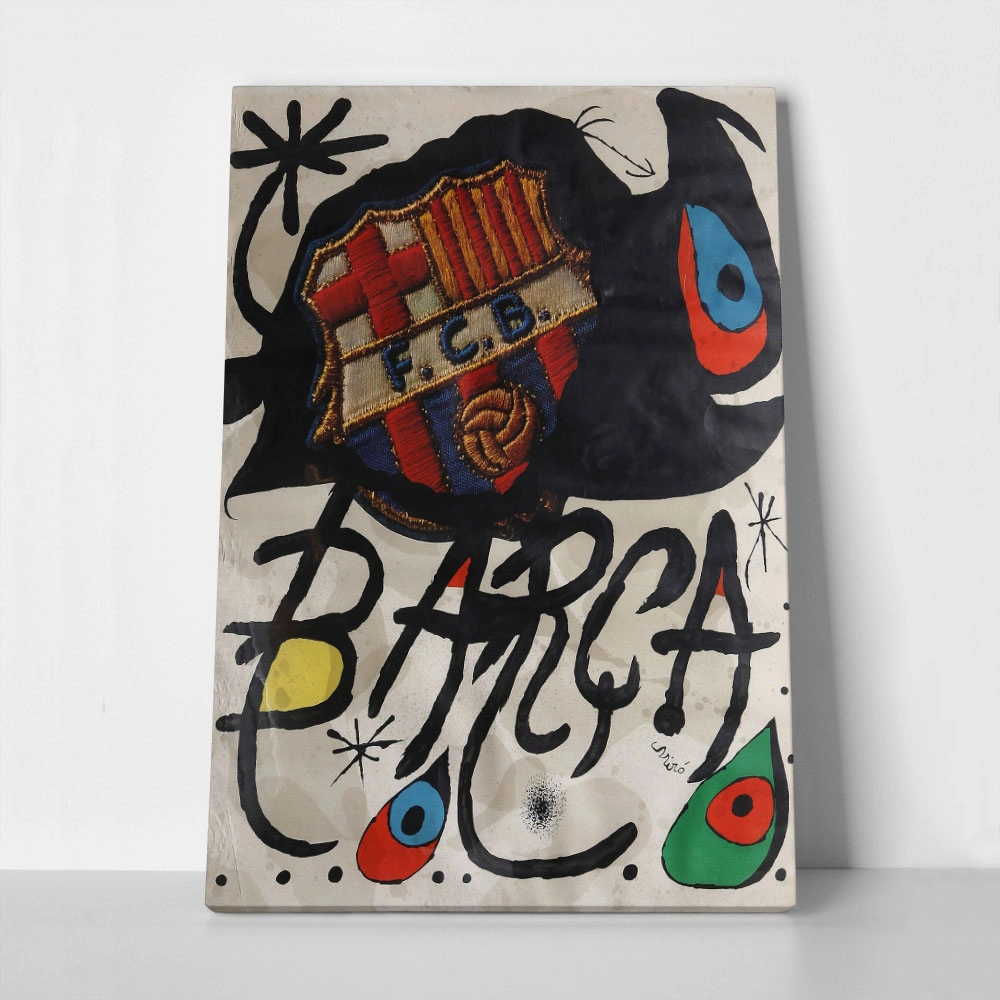 Πινακας σε καμβά JOAN MIRO - FUTBOL CLUB BARCA