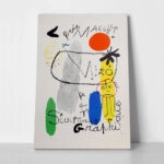 Πινακας σε καμβά JOAN MIRO - LITHGRAPH GALERIE MAEGHT EXHIBITION