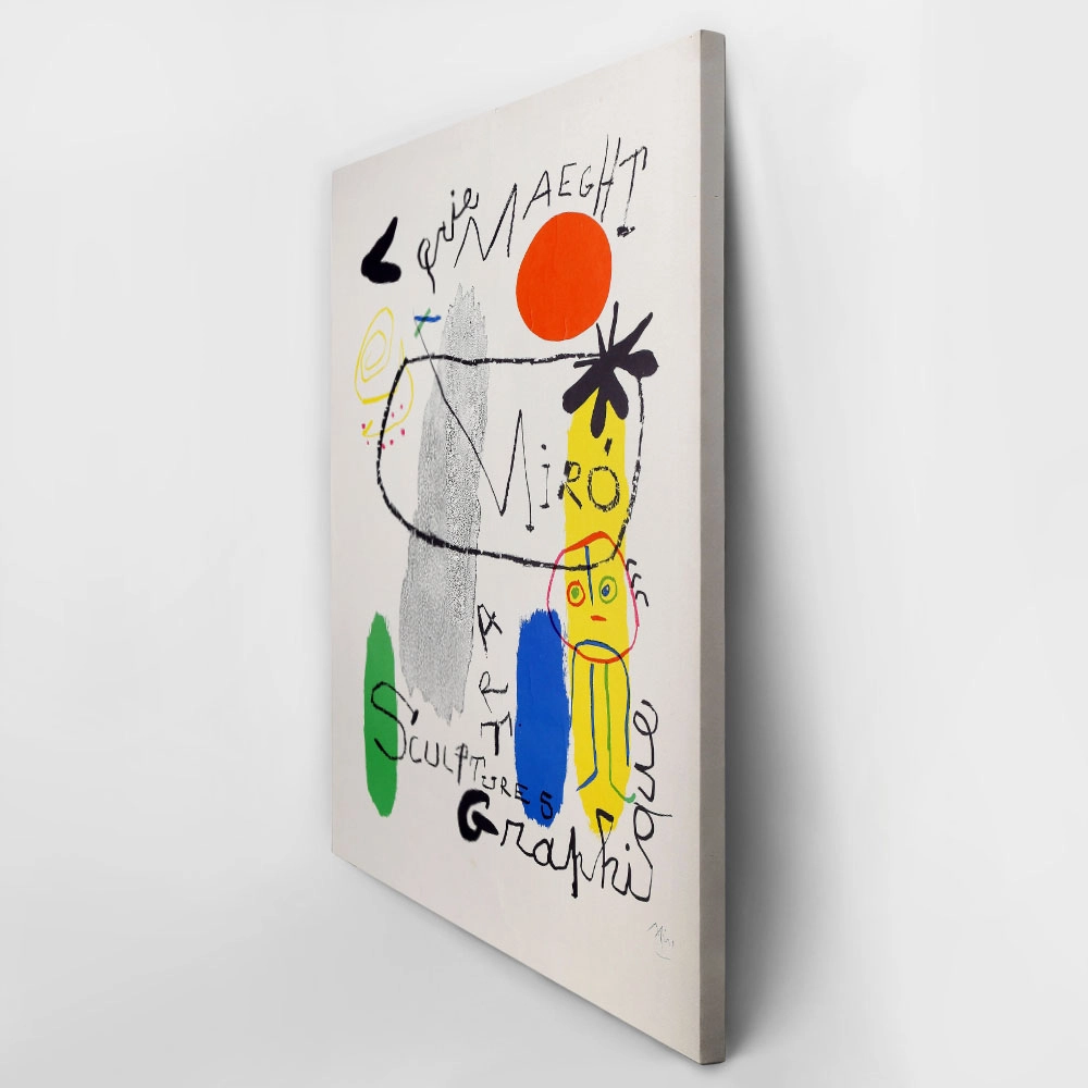 Πινακας σε καμβά JOAN MIRO - LITHGRAPH GALERIE MAEGHT EXHIBITION