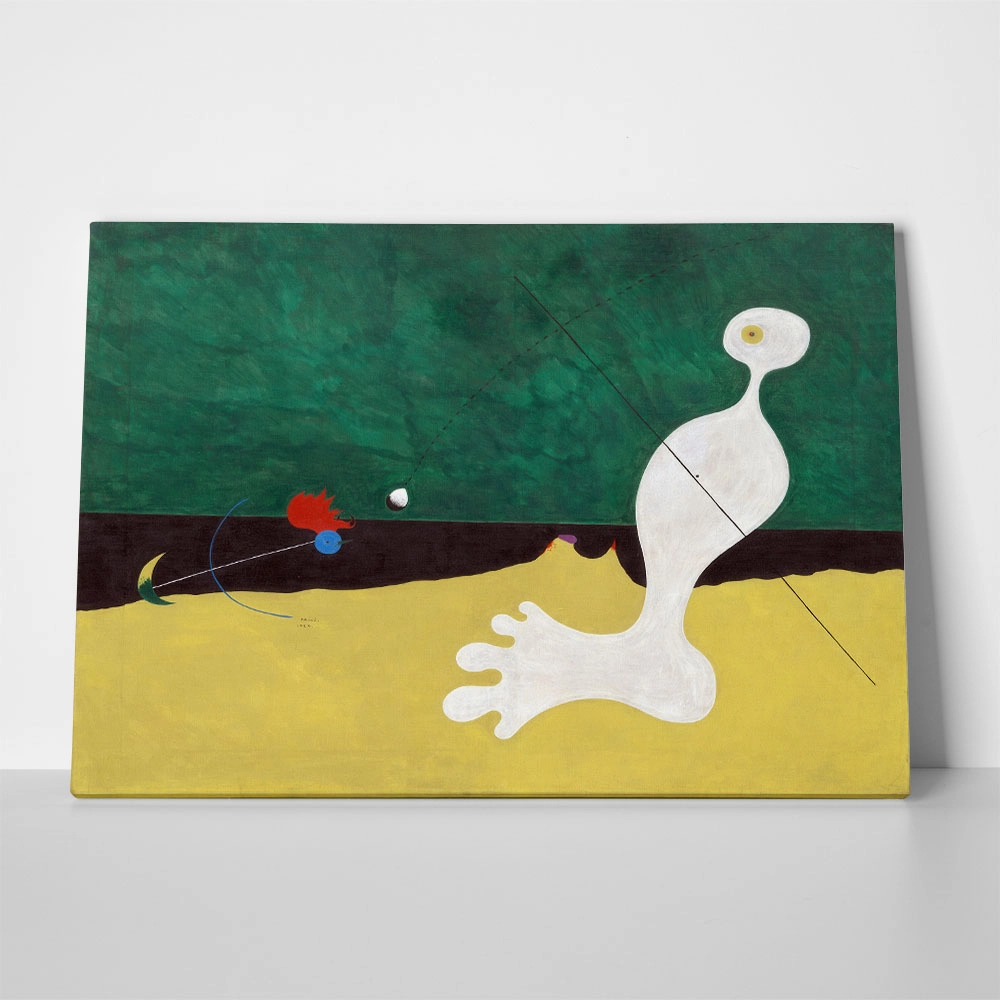 Πινακας σε καμβά JOAN MIRO - PERSON THROWING A STONE AT A BIRD