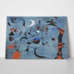 Πινακας σε καμβά JOAN MIRO - PERSONAGE IN THE NIGHT GUIDED BY THE PHOSPHORESCENT TRAILS OF SNAILS