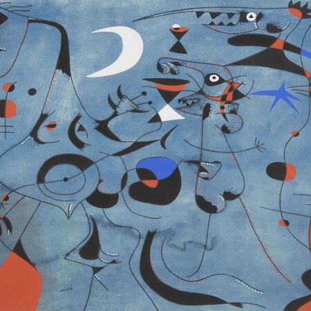 Πινακας σε καμβά JOAN MIRO - PERSONAGE IN THE NIGHT GUIDED BY THE PHOSPHORESCENT TRAILS OF SNAILS - Juan Miro Sticky 5