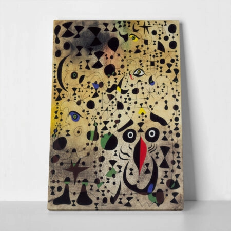 Πινακας σε καμβά JOAN MIRO - THE BEAUTIFUL BIRD REVEALING THE UNKNOWN TO A PAIR OF LOVERS