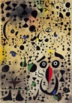 Πινακας σε καμβά JOAN MIRO - THE BEAUTIFUL BIRD REVEALING THE UNKNOWN TO A PAIR OF LOVERS