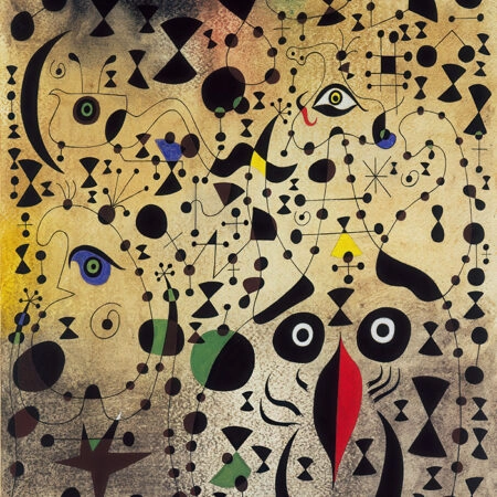 Πινακας σε καμβά JOAN MIRO - THE BEAUTIFUL BIRD REVEALING THE UNKNOWN TO A PAIR OF LOVERS - Juan Miro Sticky 5