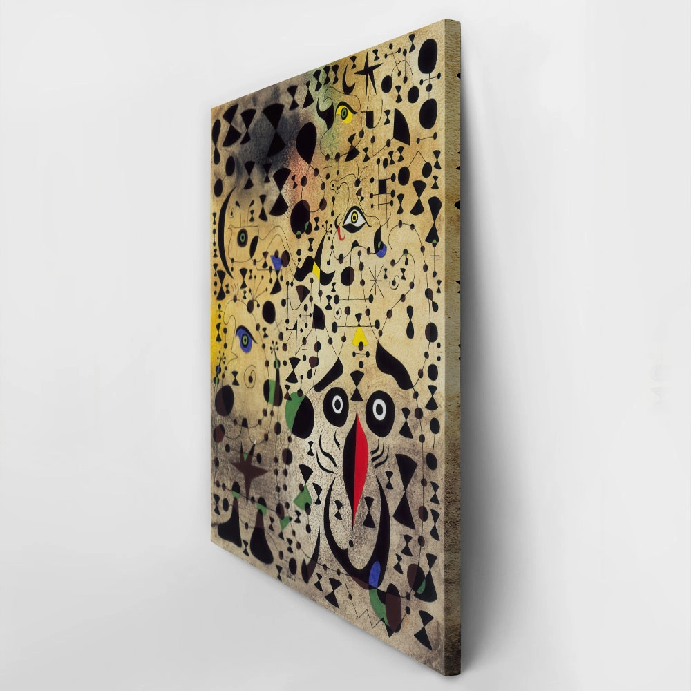 Πινακας σε καμβά JOAN MIRO - THE BEAUTIFUL BIRD REVEALING THE UNKNOWN TO A PAIR OF LOVERS