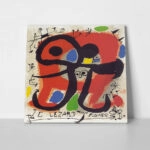 Πίνακας σε καμβά JOAN MIRO - THE LIZARD WITH THE GOLDEN FEATHERS