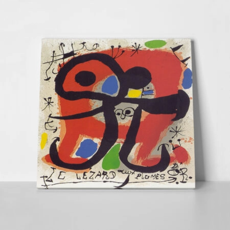 Πίνακας σε καμβά JOAN MIRO - THE LIZARD WITH THE GOLDEN FEATHERS