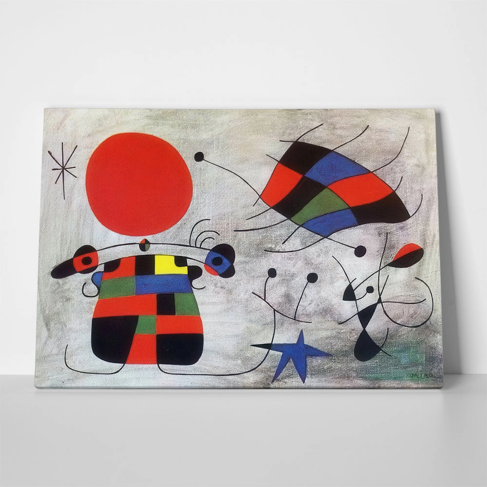 Πινακας σε καμβά JOAN MIRO - THE SMILE OF THE FLAMBOYANT WINGS