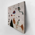 Πινακας σε καμβά JOAN MIRO - WOMAN AND BIRD IN THE NIGHT