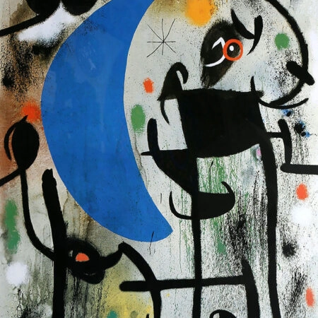 Πινακας σε καμβά JOAN MIRO - WOMAN AND BIRDS IN THE NIGHT - Juan Miro Sticky 5