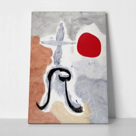 Πινακας σε καμβά JOAN MIRO - WOMAN IN FRONT OF THE SUN