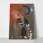 Πινακας σε καμβά JOAN MIRO - WOMEN AND BIRD IN THE MOONLIGHT