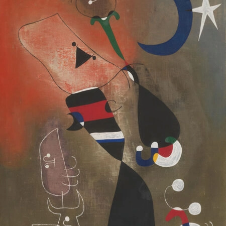 Πινακας σε καμβά JOAN MIRO - WOMEN AND BIRD IN THE MOONLIGHT - Juan Miro Sticky 5