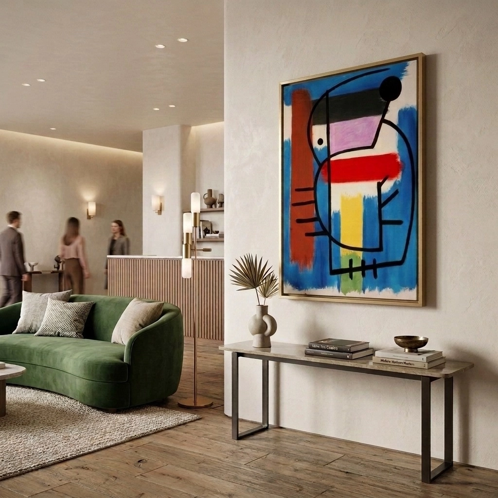 Πινακας σε καμβά JOAN MIRO - SEATED WOMAN I
