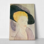 Πινακας σε καμβά MODIGLIANI - HEAD OF A WOMAN WITH A HAT
