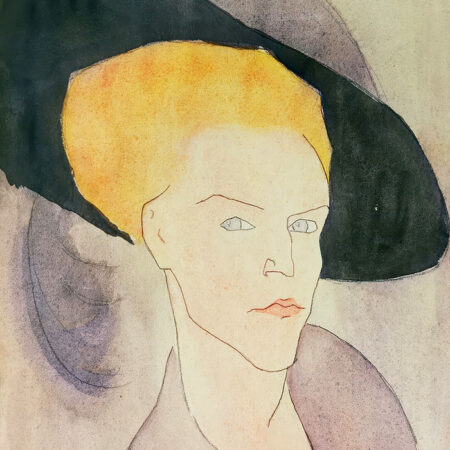 Πινακας σε καμβά MODIGLIANI - HEAD OF A WOMAN WITH A HAT - Modigliani Amedeo Sticky 5