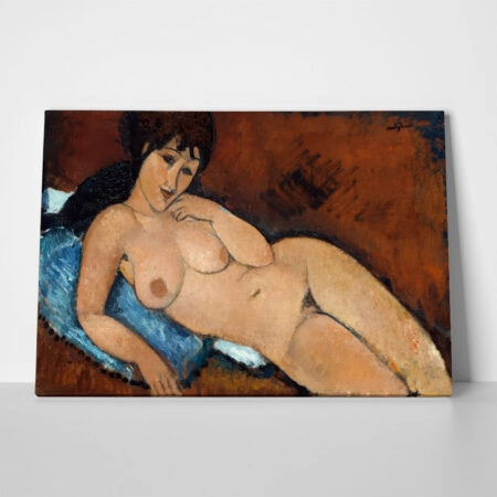Πινακας σε καμβά MODIGLIANI - NUDE ON A BLUE CUSHION