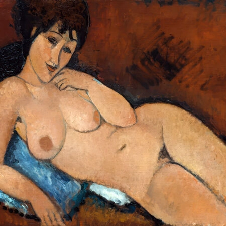 Πινακας σε καμβά MODIGLIANI - NUDE ON A BLUE CUSHION - Modigliani Amedeo Sticky 5