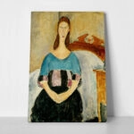 Πινακας σε καμβά MODIGLIANI - PORTRAIT OF JEANNE HÉBUTERNE, SEATED
