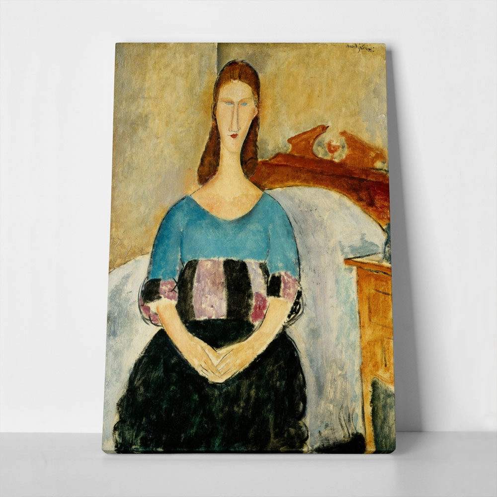 Πινακας σε καμβά MODIGLIANI - PORTRAIT OF JEANNE HÉBUTERNE, SEATED