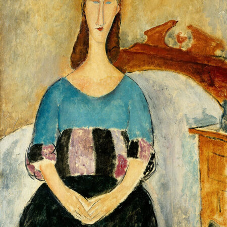 Πινακας σε καμβά MODIGLIANI - PORTRAIT OF JEANNE HÉBUTERNE, SEATED - Modigliani Amedeo Sticky 5