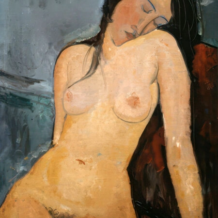 Πινακας σε καμβά MODIGLIANI - SEATED NUDE - Modigliani Amedeo Sticky 5